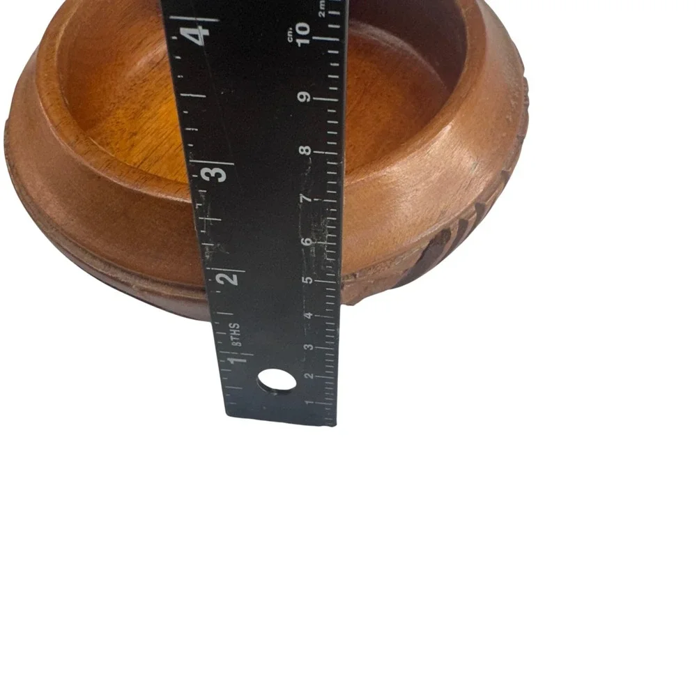 Vintage Hand Carved Wooden Trinket Box Lidded Keepsake Container Bonnie Engraved